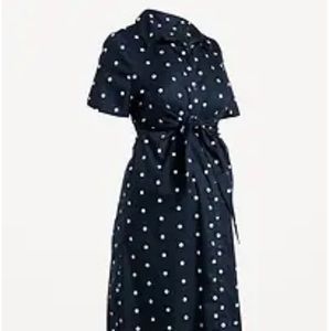 Maternity Matching Tie-Front Midi Shirt Dress